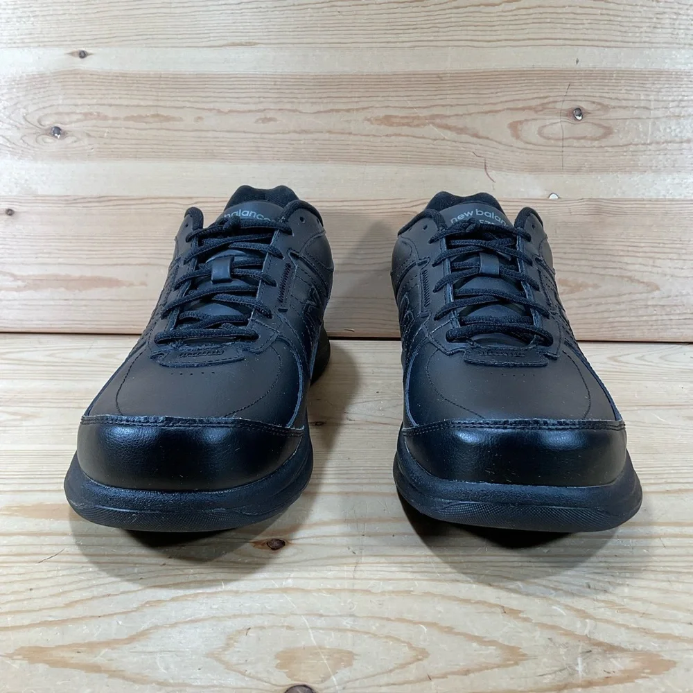 New Balance 577 Walking Shoes Men's 10 D Black Leather Lace Up MW577BK